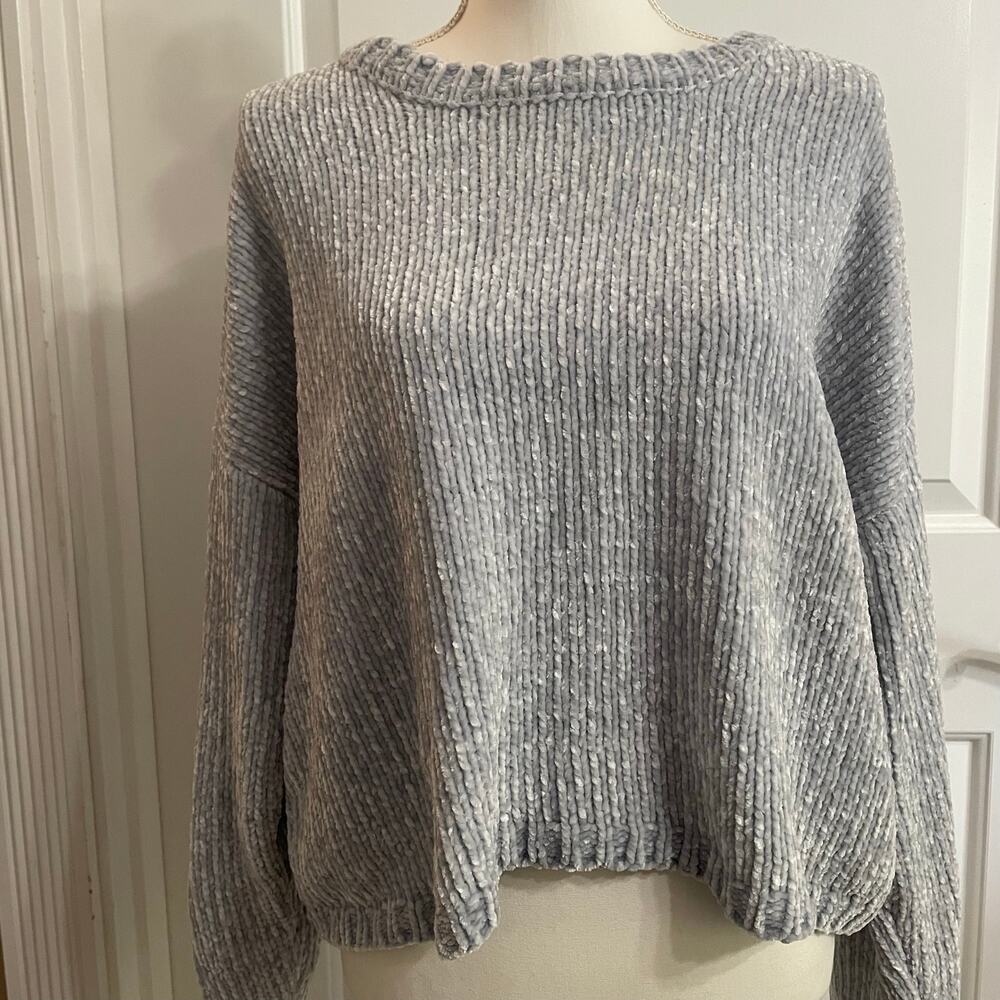 PacSun LA Hearts Chenille Soft Cropped Sweater Womens Large